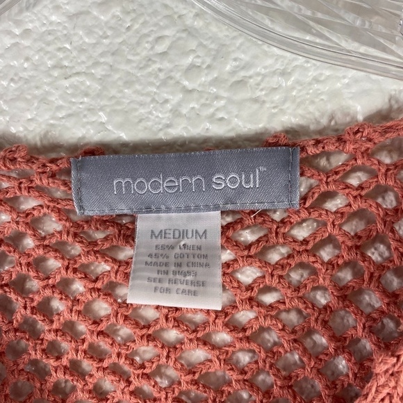 Modern Soul Floral Crotchet Cardigan SZ M - Picture 3 of 4